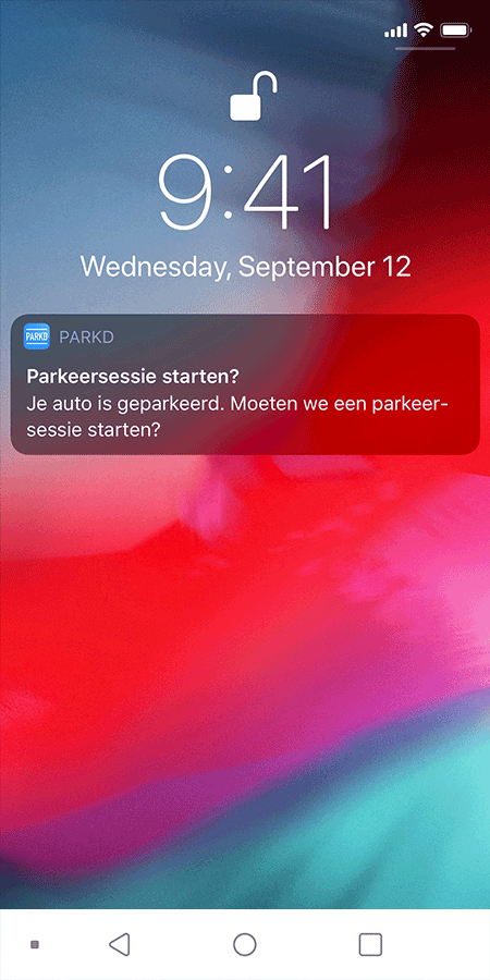 Parkeersessie starten?