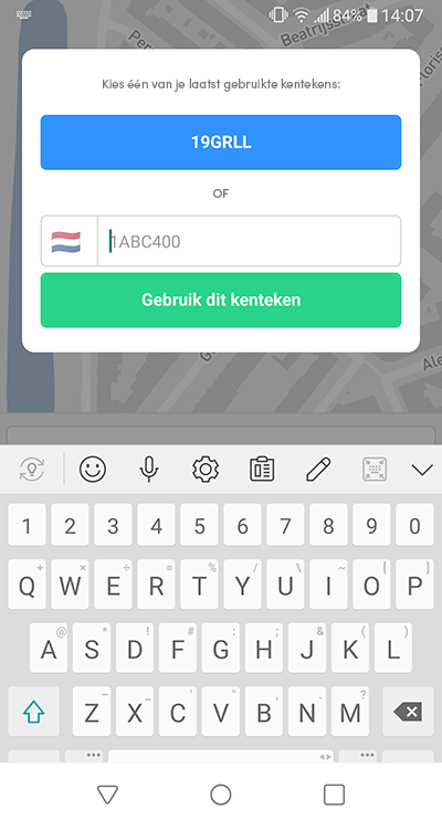 Nummerplaat aanpassen