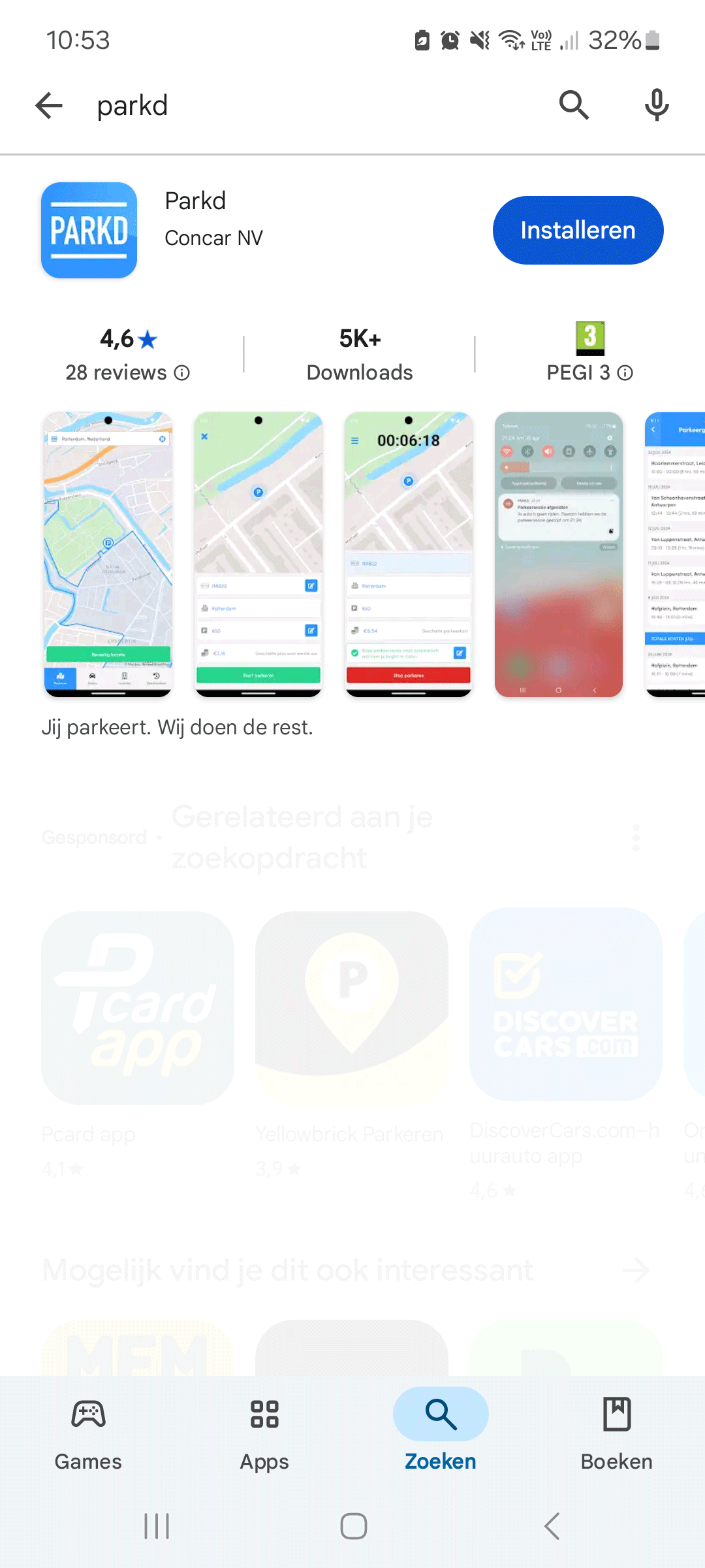 Download Parkd app